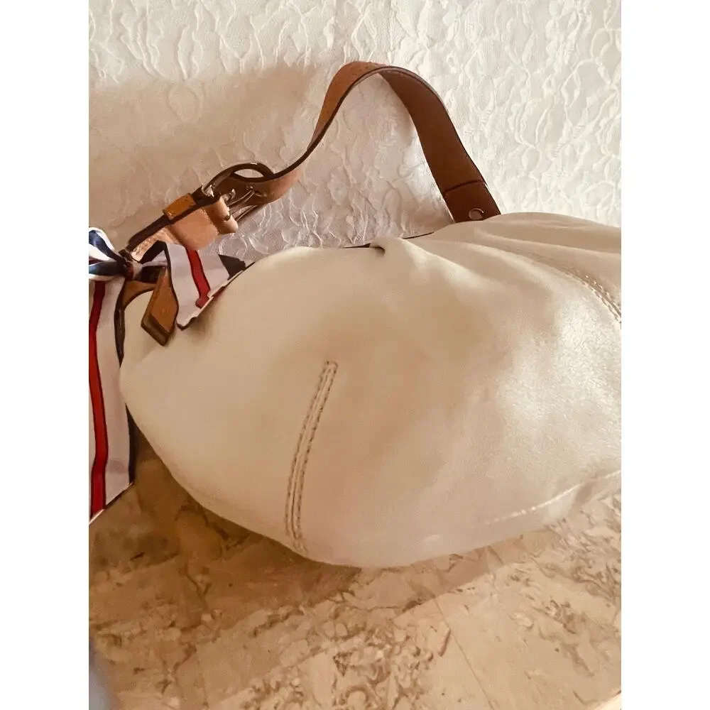 Coach Ergo Pleated hobo/soho white Leather Shoulder Bag F19730